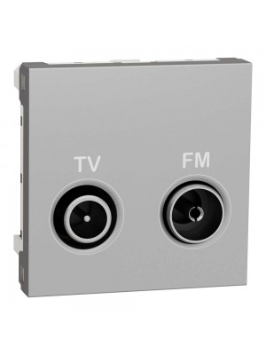 Розетка Schneider Unica NEW алюминий телевизионная TV/R