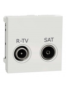 Розетка Schneider Unica NEW белая телевизионная R/TV/SAT