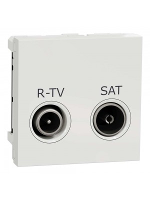 Розетка Schneider Unica NEW белая телевизионная R/TV/SAT