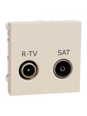 Розетка Schneider Unica NEW бежевая телевизионная R/TV/SAT