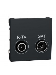 Розетка Schneider Unica NEW антрацит телевизионная R/TV/SAT конечная