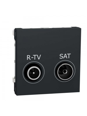 Розетка Schneider Unica NEW антрацит телевизионная R/TV/SAT конечная