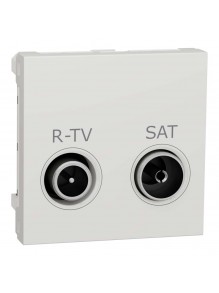 Розетка Schneider Unica NEW белая телевизионная R/TV/SAT конечная