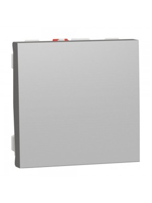 Выключатель кнопка Schneider Unica NEW алюминий 1кл
