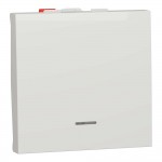 Вимикач кнопковий Schneider Unica NEW білий 1кл з підсвіткою ( NU320618N )