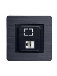 Розетка Nilson Selene антрацит компьютерная CAT5e RJ45