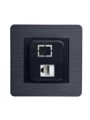 Розетка Nilson Selene антрацит комп'ютерна CAT5e RJ45