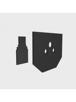 Заглушка RAYFOR MT-S Cup черная торцевая для шинопровода под натяжной потолок (комплект 2 шт)