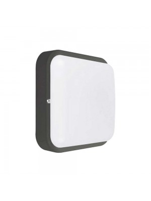 Світильник LED PiN ДББ Квадро 12W 5000K IP54 антрацит