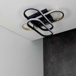 Светильник LED smart DIOR+пульт 90W 3000-5000K IP20 квадрат черный + золото Violux ( 220915 )