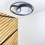 Светильник LED smart DUOS+пульт круг 100W 3000-5000K IP20 черный ( 220785 )