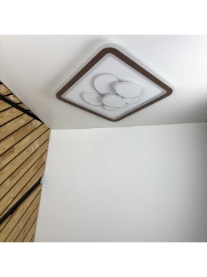 Світильник LED smart OREO+пульт 120W 3000-6000K IP20 коричневий квадрат