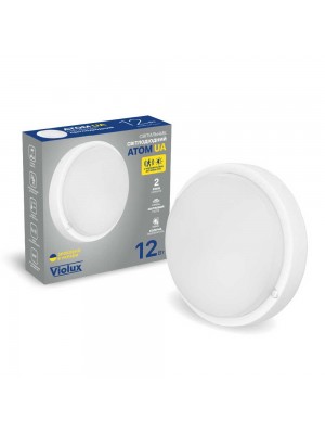 Світильник LED Violux ДББ ATOM UA MW sensor білий 12W 5000K IP54 картон