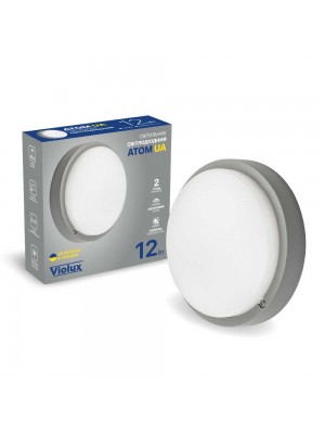 Світильник LED Violux ДББ ATOM UA сірий 12W 5000K IP54 картон