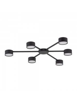 Світильник стельовий TK-lighting AVIA G53 6х10Вт IP20 чорний