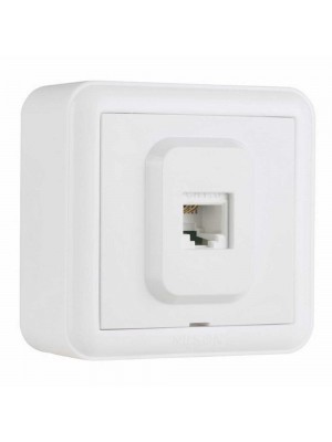 Розетка Nilson Unique біла комп'ютерна CAT5e RJ45