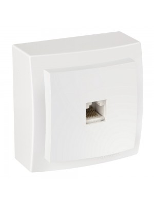 Розетка Nilson Themis біла комп'ютерна  CAT5e RJ45