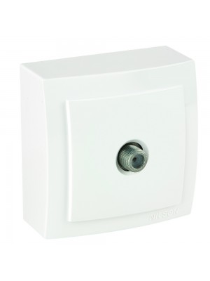 Розетка Nilson Themis біла супутникова SAT