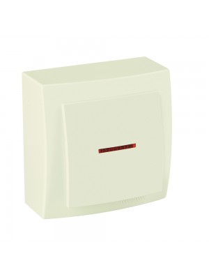 Вимикач Nilson Themis кремовий 1кл з підсвіткою