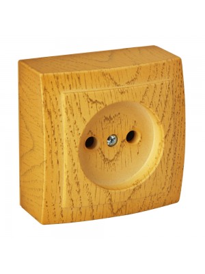 Розетка Nilson Themis дуб 1-на без заземлення