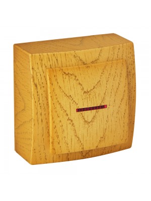 Вимикач Nilson Themis дуб 1кл з підсвіткою