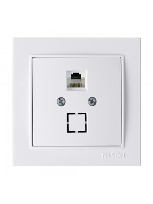 Розетка Nilson Thor біла комп'ютерна  CAT5e RJ45