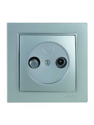Розетка Nilson Thor срібло TV-SAT кінцева