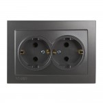 Розетка Nilson Touran антрацит 2-на з заземленням ( 24161025 ) Розетка Nilson Touran антрацит 2-на з заземленням ( 24161025 )