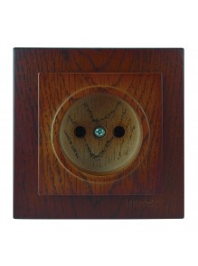 Розетка Nilson Touran горіх 1-на без заземлення