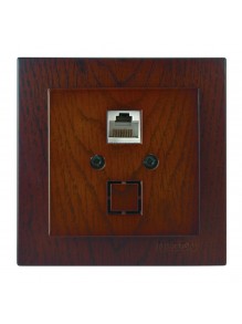 Розетка Nilson Touran горіх комп'ютерна  CAT5e RJ45