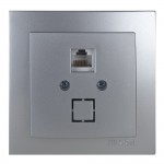 Розетка Nilson Touran срібло комп'ютерна  CAT5e RJ45 ( 24131044 )