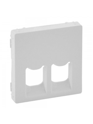 Лицева панель Valena Life біла для розетки RJ11+RJ45