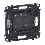 Механізм розетки 2-ної RJ45 CAT5e UTP Valena In'Matic ( 753041 )