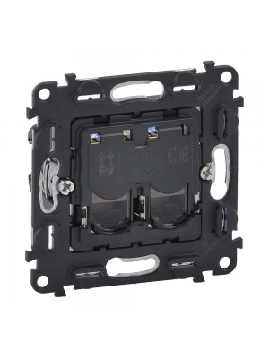 Механізм розеткии 2-ої RJ45 CAT5e UTP Valena In'Matic