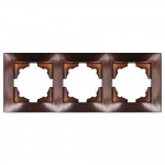 Рамка ELBI VEGA Woodline червоне дерево 3-на (510-012900-227)