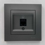 Розетка EL-BI VEGA антрацит матовий комп'ютерна 1-на CAT6 RJ45 ( 510-016700-247 )