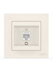 Розетка EL-BI VEGA  біла комп'ютерна 1-на CAT6 RJ45