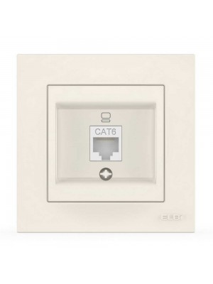 Розетка EL-BI VEGA  біла комп'ютерна 1-на CAT6 RJ45