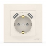 Розетка EL-BI VEGA біла 1-на з заземленням + 2USB ( 510-010200-317 ) Розетка EL-BI VEGA біла 1-на з заземленням + 2USB ( 510-010200-317 )