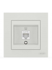 Розетка EL-BI VEGA білий мат комп'ютерна 1-на CAT6 RJ45