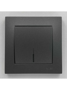 Вимикач EL-BI VEGA антрацит матовий 1-кл з підсвіткою