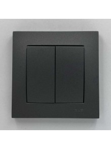 Вимикач EL-BI VEGA антрацит матовий 2-кл