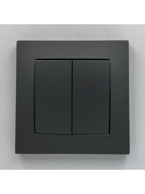 Вимикач EL-BI VEGA антрацит матовий 2-кл