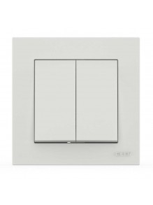 Вимикач EL-BI VEGA білий мат 2-кл