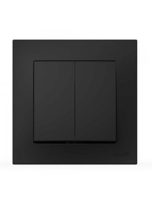 Вимикач EL-BI VEGA чорний мат 2-кл
