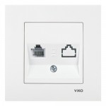 Розетка VI-KO Karre белая компьютерная ( 90960032 )