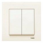 Выключатель VI-KO Karre кремовый 2кл ( 90960102 )