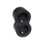 Двійник Legrand 2 гнізда чорний Standart ( 694517 ) Двійник Legrand 2 гнізда чорний Standart ( 694517 )