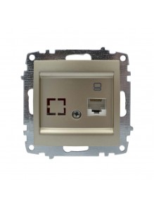 Розетка EL-BI ZENA Silverline титан комп'ютерна 1-на без рамки