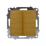 Вимикач ELBI ZENA Woodline клен 2кл без рамки ( 609-012700-202 )